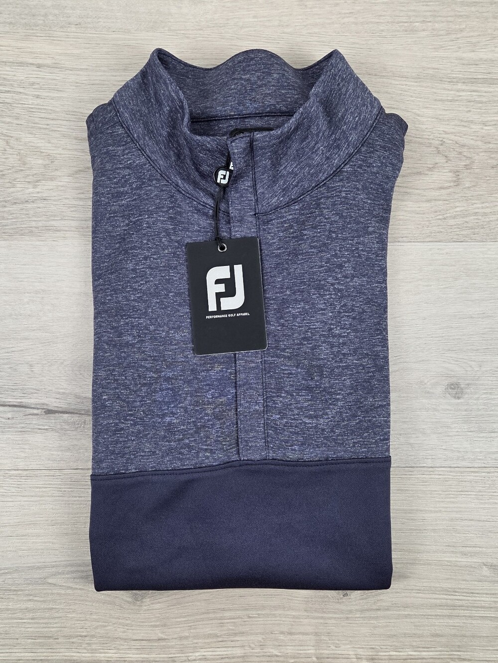 Footjoy Heather Yoke Half Zip Vest Mens XL Navy Blue 4 Way Stretch Golf Casual